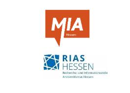 Die Logos von MIA Hessen und RIAS Hessen