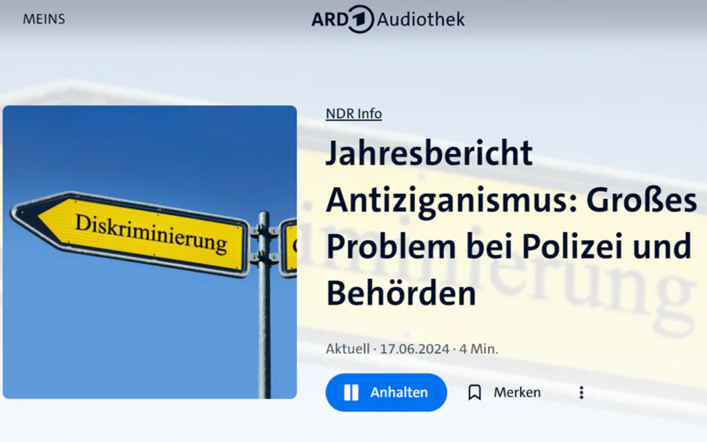 Ein Screenshot des Beitrags in der ARD Audiothek